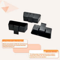 Universal OBD2 cubierta de polvo 16pin conector hembra PA66 conector de coche de nailon puerto de diagnóstico Protector gran oferta Bloqueo de pestillo obstrucción