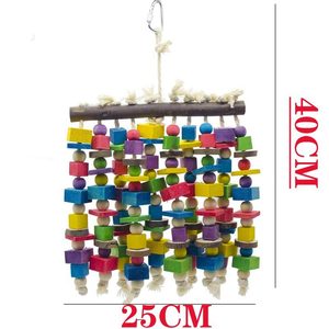 Giocattoli per uccelli da masticare pappagallo in spugna di luffa a blocchi di legno per piccoli uccelli medi e grandi - Product Image 2