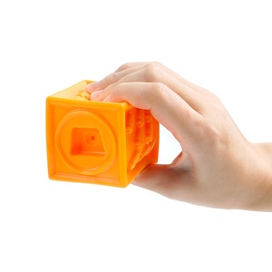 बच्चा खिलौना बच्चे जल्दी शैक्षिक खिलौना सेट नरम निर्माण अप मालिश गिने ब्लॉक संवेदी ढेर बनावट निचोड़ खिलौने ब्लॉक - Product Image 4