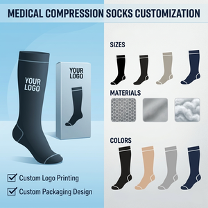 Vente en gros usine : Bas de contention médical 15-20 mmHg pour varices, à compression graduée, longs jusqu'aux cuisses, antidérapants - Product Image 6