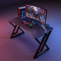 Escritorio de Computadora de Madera para el Hogar, Escritorio para Estudiantes y Videojuegos con Funciones Multifuncionales
