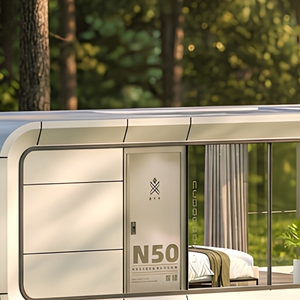 Casa Cápsula, Diseño Innovador para Hoteles Resort, Casa Modular Moderna en Contenedor, Estructura de Acero <span class=keywords><strong>Apicol</strong></span>, Forma Redonda, Transpirable, para Resort - Product Image 2