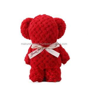 Toalla de Mano de Felpa de Coral con Forma de Oso Piña y Conejo, de Color Sólido, de Alta Calidad, para Regalo de Aniversario, Venta al por Mayor - Product Image 6