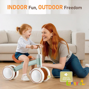 Vélo d'équilibre électrique 3-en-1 en plastique pour enfants, tricycle à 4 roues, à pousser – Grande Vente - Product Image 6