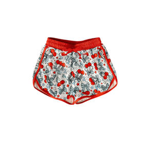 SS0872  Shorts d'été imprimés camouflage et cerises rouges personnalisés pour femmes adultes – Vente en gros pour boutiques - Product Image 1