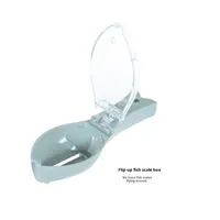 Grattoir à écailles de poisson très vendu, en plastique, outil manuel de cuisine ménager avec couvercle, compatible lave-vaisselle