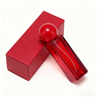Flacon de parfum en verre personnalisé de luxe 10ml 30ml 50ml, vaporisateur rectangulaire avec emballage en boîte