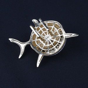 Colar com pingente de tubarão masculino, corrente hip hop cubano jóias com cristal de miami cubano conjunto de joias da moda - Product Image 6