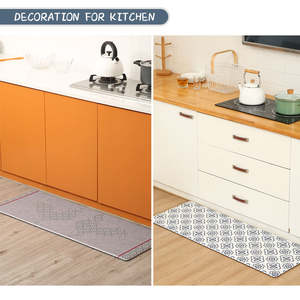 Tapis d'entrée rectangle de tapis antidérapant en PVC imprimé double face de conception populaire - Product Image 1