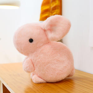 Jouet en peluche lapin réaliste et moelleux en gros, lapin en peluche fait à la main, exquis, prêt à offrir pour la décoration de panier de Pâques - Product Image 6