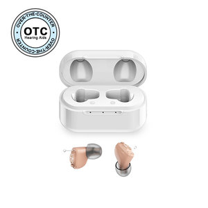 Mini aparelho auditivo para idosos, aparelho auditivo digital recarregável com amplificador sem fio, auxílios para ouvido - Product Image 4