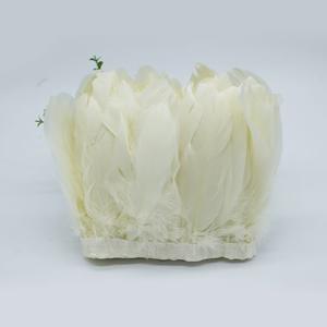 Frange en plumes d'oie en gros, 2 mètres, pour robe, jupe, tissu, ailes d'<span class=keywords><strong>ange</strong></span>, coiffure de carnaval, vêtements décoratifs - Product Image 6