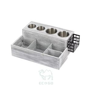 Organizador de Herramientas para el Cabello de Madera, Moderno, Duradero, Ecológico e Impermeable, Soporte para Secador de Pelo, Organizador de Baño para Encimera - Product Image 1