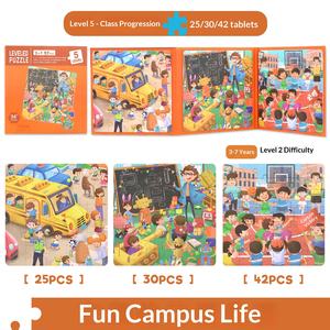 Puzzle magnétique avancé pour enfants, livre en papier pliable, jouet éducatif pour bébés garçons et filles <span class=keywords><strong>de</strong></span> la <span class=keywords><strong>maternelle</strong></span>, moins <span class=keywords><strong>de</strong></span> 50 pièces, coins carrés - Product Image 5