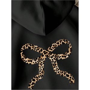 Sweat-shirt à capuche pour femme FOXA, imprimé léopard, manches longues, style Y2K, tissu tricoté respirant, 360 grammes - Product Image 2