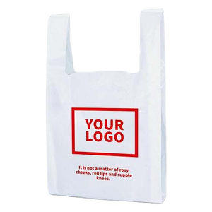 T-shirt Plastic Bags, Restaurants, Shopping, Customized Logo Disposal Bags with Handles Large Plastic Bags