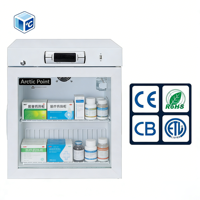 Réfrigérateur médical à prix d'usine 1,58 pi³ pour vaccins 2~8°C ° Mini-réfrigérateur médical compact avec porte en verre C pour stockage médical