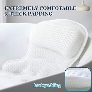 Comfortable <strong>Bath</strong> <strong>Cushion</strong> for Relaxation 4D <strong>Air</strong> Mesh Technology Hot Tub <strong>Bath</strong> Pillow with Strong Suction Cups <strong>Bath</strong> Accessories - Product Image 2