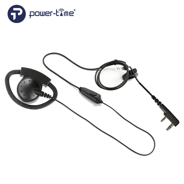 Ear Hook Handsfree D Shape Wired Earphones With Speaker Mic for 2 Pin Two Way Radio TK-260 TK-2102