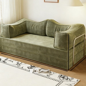 <span class=keywords><strong>Canapé</strong></span> en tissu pliable double usage, style vintage compressé, <span class=keywords><strong>pour</strong></span> salon, <span class=keywords><strong>canapé</strong></span>-lit modulaire simple/double - Product Image 1