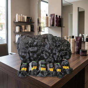 Cabello Humano Natural Ondulado al por Mayor de la India, Virgen Remy de Una Sola Capa para Tejido Doble a Máquina, Ondas Sueltas Profundas, Marca VGP, 100g - Product Image 2