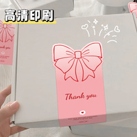 Autocollant décoratif adhésif en papier couché Baide rose mignon avec nœud papillon et fleur de rose pour scellage de boîte cadeau, commande personnalisée acceptée