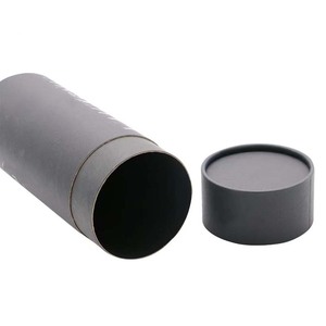 Tùy Chỉnh Màu Đen Sang Trọng Vòng Tông Quà Tặng Bao Bì Ống Hoa Mỹ Phẩm Sản Phẩm Gói Hộp Giấy - Product Image 3