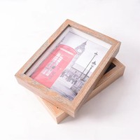 Cadre photo en bois blanc sur mesure 8x8 10x10 pouces, effet 3D, cadre photo profond pour la décoration de la maison, affichage d'art mural