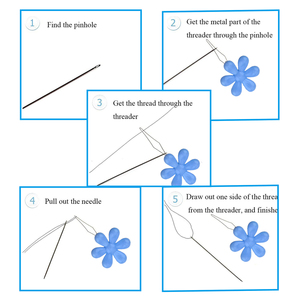 1pc Flower Shaped <strong>Needles</strong> <strong>Threader</strong> Colorful Plastic Wire Loop DIY <strong>Needle</strong> <strong>Threader</strong> for Hand Stitching Sewing Embroidery - Product Image 4
