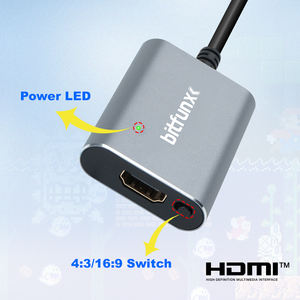 อะแดปเตอร์แปลงสัญญาณวิดีโอแบบ Retro Game Accessories ความละเอียด 720p HD รองรับ SV/AV สำหรับเครื่องเล่นเกม NTSC <span class=keywords><strong>PAL</strong></span> N64 <span class=keywords><strong>SNES</strong></span> NGC พร้อมฟังก์ชั่นปรับอัตราส่วนภาพ - Product Image 5