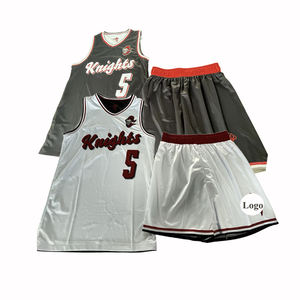 בגדי קבוצה סיטונאיים ללא כמות הזמנה מינימלית, חולצות כדורסל אמריקאיות, חולצות כדורסל בהתאמה אישית, מדים לכדורסל, סט בגדי כדורסל דו-צדדיים יוניסקס - Product Image 1