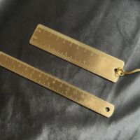 Règle en laiton doré BECORA, règle vintage en laiton massif, échelle de précision en cm et en pouces, papeterie d'apprentissage, cadeau pour étudiant