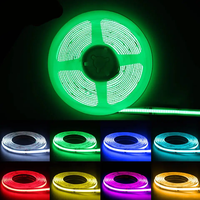 Bande LED COB RGB 8mm 18W 24V Alimentée par USB, Découpable, en Cuivre, Contrôle par Application WiFi, Intensité Variable, pour Projets DIY Maison et TV