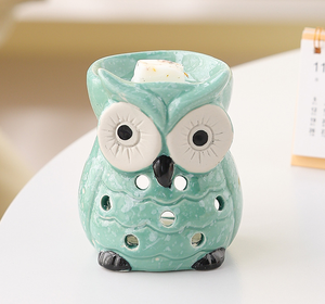 Réchauffeur de cire de hibou en céramique brûleur d'huile essentielle brûleur de cire chauffe-plat en céramique diffuseur d'arôme d'encens - Product Image 6