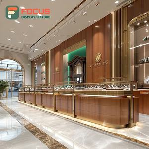 Fabricant de présentoirs de bijoux modernes sur mesure, finition stratifiée, vitrine de boutique - Product Image 3