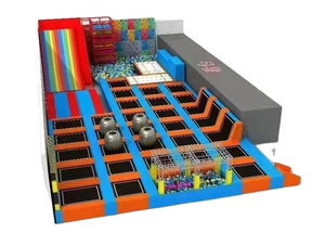 Trampoline giường đàn hồi Công viên giải trí sân chơi trong nhà công viên Trampoline với lưới an toàn công viên Trampoline để bán - Product Image 4