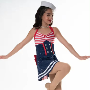 Costume de pom-pom girl patriotique coloré pour filles, jupe uniforme pour pom-pom girls - Product Image 2