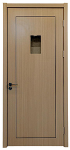 Réponse rapide feu évalué en acier style classique maternelle rénovation salle d'examen école auditorium double feuille porte en bois - Product Image 3