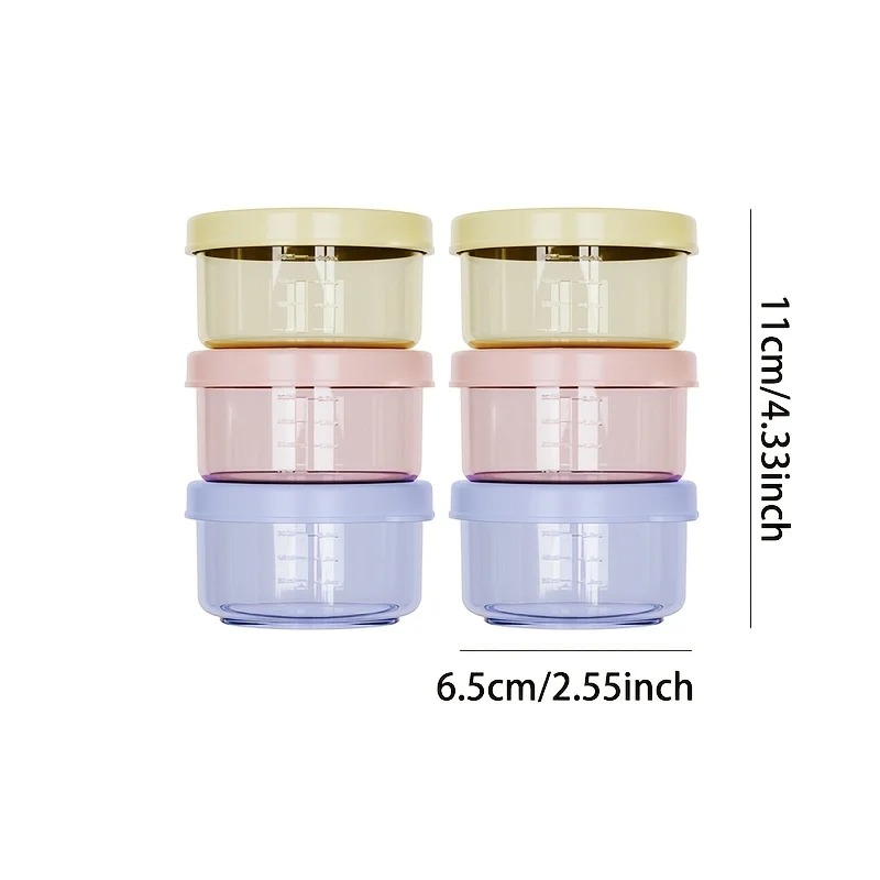 Yellow Purple Pink -6PCS