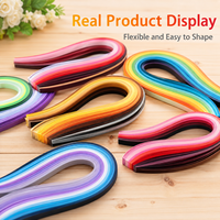 Vente en gros de bandes de papier à quilling YUCHEN colorées, couleurs assorties, imprimées en typographie, taille personnalisée pour la création de cartes et l'artisanat du papier
