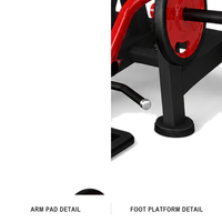Machine de musculation commerciale rouge multi-prise GA85 à charge par plaques pour l'entraînement des jambes en salle de sport