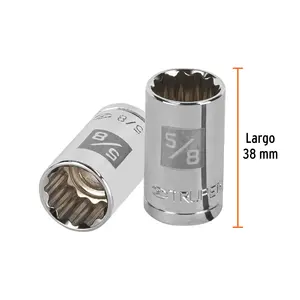 Boîte de douilles à 12 points de 6 5/8 po, entraînement 1/2 po, TRUPER - Product Image 1