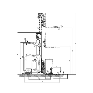 รถยกไฟฟ้าแบบ Reach Truck ขนาด 1.8 ตัน ความสูงยก 23.62 ฟุต สำหรับใช้งานในคลังสินค้า แบบ Single Scissor Reach Forklift - Product Image 4