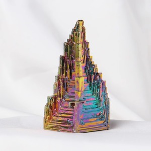 Minéral brut de bismuth naturel, cristaux, é<span class=keywords><strong>l</strong></span>ément chimique, décoration irisée style château, spécimen métallique, pierre exotique - Product Image 4