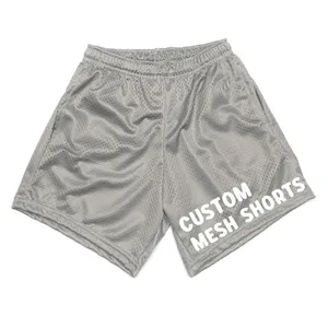 Bunte leere Mesh-Shorts Doppels chicht Polyester Mesh Basketball-Shorts benutzer definierte Mesh-Shorts