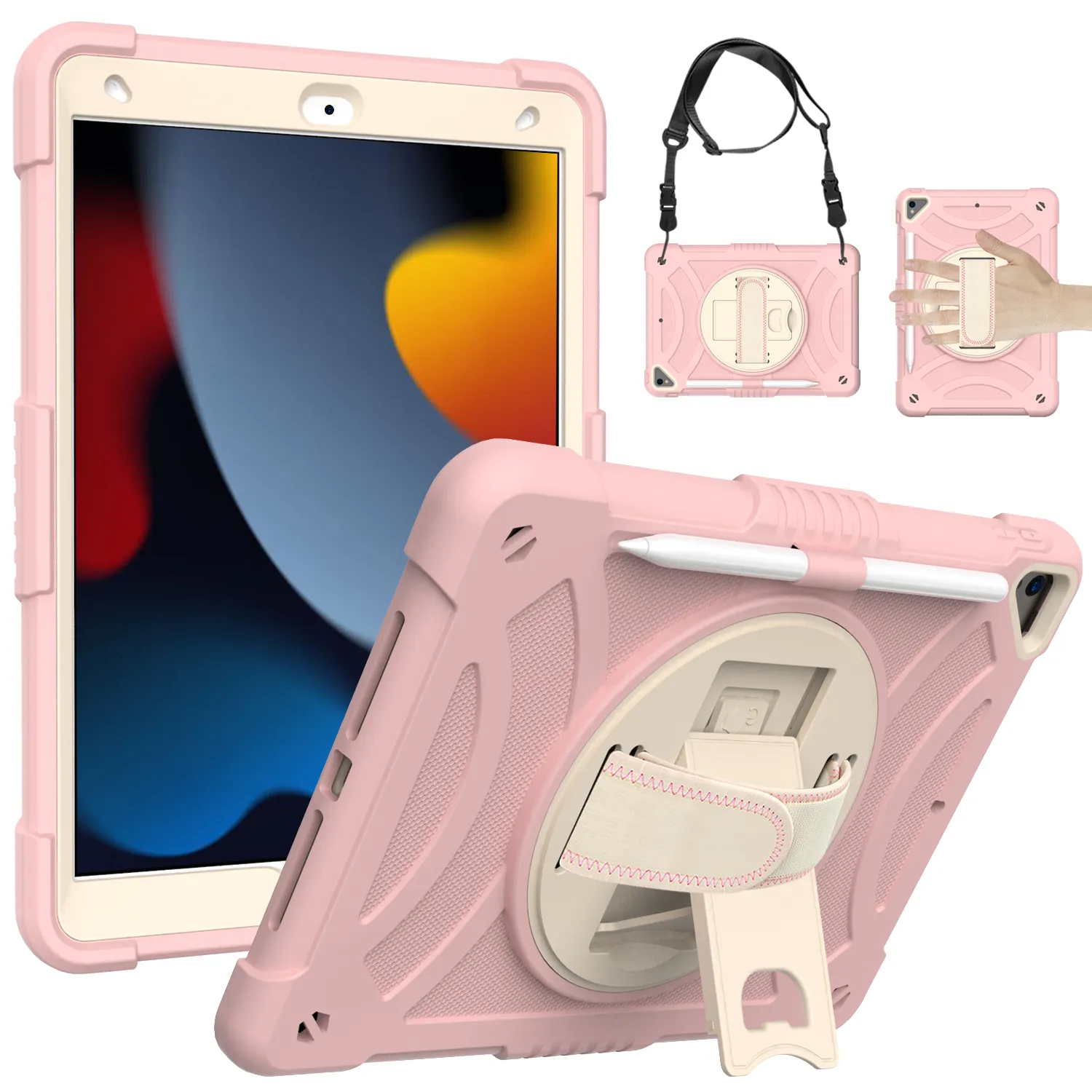 Nuovo arrivo tracolla a mano cavalletto Tablet Cover per Ipad 9th Case per Ipad 10.2 2019 2020 2021 10.5 pollici Air3