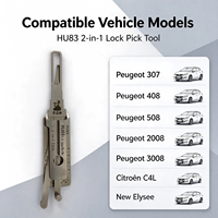 Décodeur de serrures 2-en-1 Lishi HU83 pour véhicules, 8 coupes, 2 pistes, échelle anti-reflet, réutilisable, stable, directement de l'usine