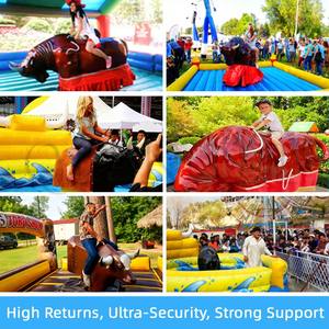 Máquina <span class=keywords><strong>de</strong></span> Rodeo Mecánico para Adultos, Juego <span class=keywords><strong>de</strong></span> Montar Toro Inflable para Exteriores, España - Product Image 4