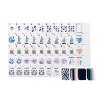 Set Mahjong Amerika Harimau Putih Mewah, Set Permainan dengan 160/166 Ubin Mahjong Unik dan Desain Artistik yang Berani