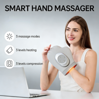 Masseur de doigts portable, spa pour les mains, machine de massage des mains avec chaleur et compression pour soulager l'arthrite et les douleurs du canal carpien